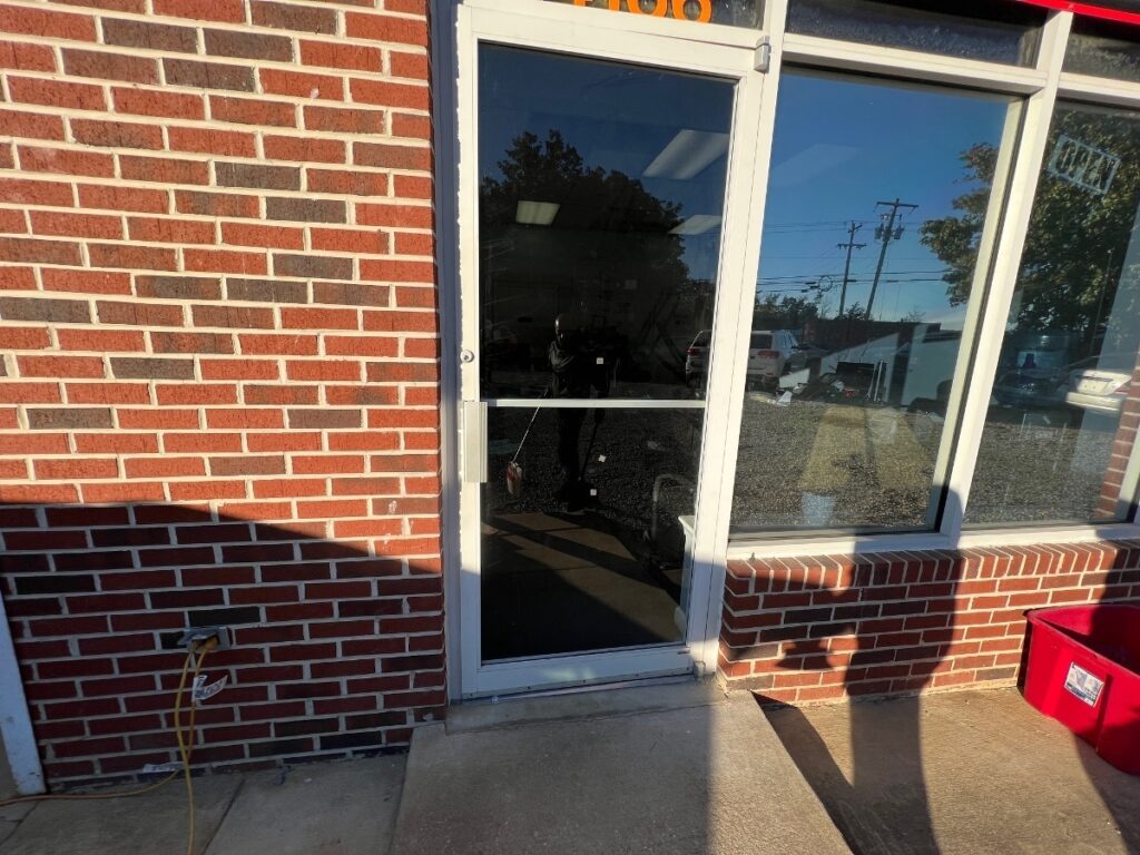 Same Day Glass Door Replacement Chevy Chase MD Company Storefront Commercial Business Break IN Burglary Incident 24 Hr Service
